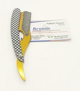 Venta al por mayor logotipo personalizado de acero inoxidable negro y dorado maquinilla de afeitar sostenible maquinilla de afeitar - Product Image 1