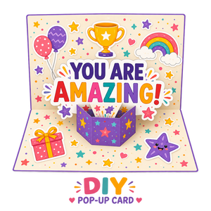 Kit de Cartes Pop-Up 3D DIY « Vous êtes incroyables » pour Enfants – Création Artistique Éducative – Fabricant OEM/ODM Personnalisé - Product Image 1