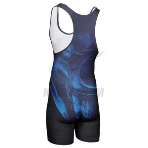 New Arrival High Quality Spandex/Polyester Wrestling <b>Singlets</b> Lightweight Quick Dry Breathable Latest Design Wholesale for Men's - Product Image 4