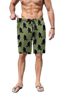 Pantalones Cortos de Playa para Hombre, Estampado de Llamas, Cintura Elástica con Cordón, Casuales de Verano, Coloridos, Ligeros, para Vacaciones - Product Image 4