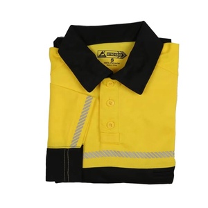 Polo de trabajo de alta visibilidad personalizado para hombre, uniforme de guardia de seguridad de ajuste regular con rayas reflectantes, certificado ANSI - Product Image 3