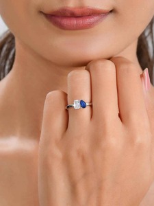 Anillo Toi Et Moi de Plata de Ley 925 con Moissanita, Corte Radiante en Forma de Pera, Joyería de Compromiso con Dos Piedras - Product Image 3