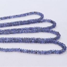 Perles rondes lisses en Tanzanite naturelle 2,5-4 mm, perles de pierre précieuse Tanzanite, brin de 15 pouces, perles rondes simples pour la création de bijoux - Product Image 3