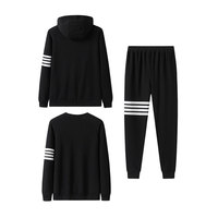 Ensemble de survêtement en coton épais personnalisé pour homme, style streetwear décontracté à capuche, vente en gros