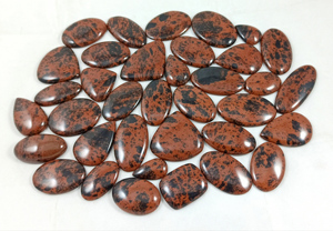 High Grade Loose Gemstones Marconi Obsidian Natural Cabochons Faceted Stones Crystal Wholesale Bulk Supplier - Product Image 2