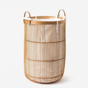 Cesta de Bambú Natural con Asas, Contenedores de Almacenamiento, Organizador de Cocina Tejido, Artículos Grandes para el Hogar, Juegos de Baño, Decoración del Hogar - Product Image 3