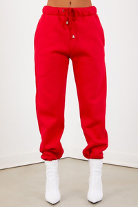 <b>Red</b> Women's 2 Piece Hip Hop Tracksuit Set Full Sleeve Hooded <b>Cropped</b> <b>Top</b> Drawstring Pants Customized Color Loose Fit Breathable - Product Image 3