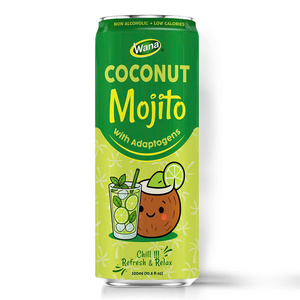 Mojito de Coco Espumoso Saludable con Adaptógenos y Electrolitos, Listo para Beber, Lata de 250 ml (Bebida Funcional OEM/ODM) - Product Image 1