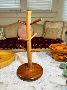 Eco-Friendly Polished Wooden <b>Christmas</b> <b>Tree</b> Decorative <b>Table</b> Mats Coasters Holder Trivets for Hot Dishes Cups & Wine-Love Style - Product Image 4