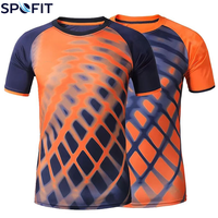 Jersey Sepak Bola Unisex Cepat Kering Sublimasi Custom, Kaos Sepak Bola Full Printing, Seragam Tim 220g