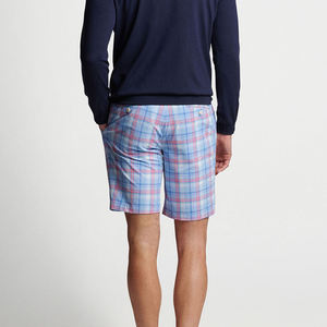 Shorts chino à carreaux personnalisés pour hommes, décontractés, motif écossais, pour le golf, longueur genou, coupe ajustée, bermudas à carreaux, taille boutonnée - Product Image 2