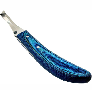 Cuchillo para pezuñas para diestros, hoja curva de acero inoxidable, mango ergonómico antideslizante, herramienta profesional para herradores de caballos y vacas - Product Image 1