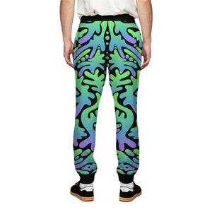 Men's Printed Sweatpants Black Yellow Danger Tape Pattern Elastic Waist Drawstring Casual Joggers Sublimation Design Summer Wear - Product Image 6