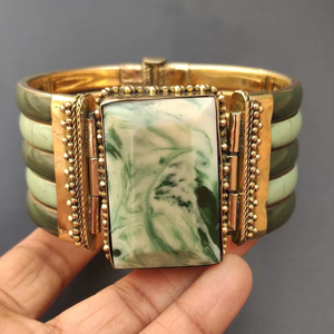 Resin Handmade Custom <b>Bangles</b> With Curved <b>Engraved</b> Design With Brass Molding Classic Ancient Traditional By Universal Overseas - Product Image 1