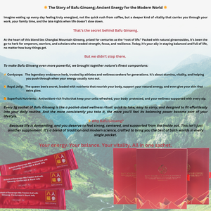 Auténticos bolsitas de bienestar Bafu Ginseng, fórmula de resistencia de energía a base de hierbas, Cordyceps, gelatina real, suplemento antioxidante para el cuidado de la salud - Product Image 6