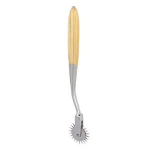 Aguja de Wartenberg Neuro Strong de acero inoxidable alemán, profesional, reutilizable, para veterinaria, con punta plateada, tipo rueda de viento, media dorada. - Product Image 2