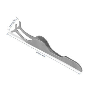 Pince à épiler de précision pour faux cils, en acier inoxydable, antistatique, à pointe dentelée, outil durable pour extensions de cils en salon - Product Image 1