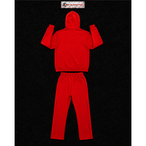 Conjunto Deportivo Personalizado Rojo para Hombre, Sudadera con Capucha y Pantalones Jogger, Ropa Deportiva al por Mayor, Ropa Casual de Calle, Chándal para Gimnasio y Entrenamiento - Product Image 6