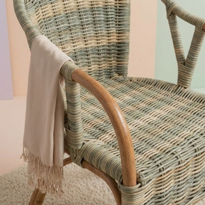 Handmade Weather-Resistant Eco-Friendly Rattan Scandinavian Modern <b>Dining</b> Chair Outdoor Bistro <b>Armchair</b> Garden Seat Wholesale - Product Image 6
