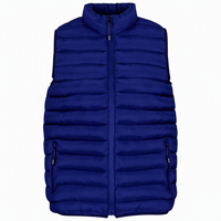 Gilet matelassé d'hiver décontracté à fermeture éclair intégrale, rembourré de duvet, respirant, séchage rapide, col roulé, sans manches, unisexe
