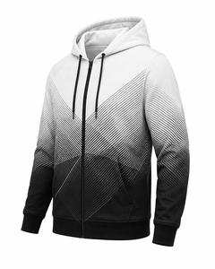 Vente en gros de sweats à capuche et pulls molletonnés pour hommes, à fermeture éclair intégrale, en polaire unie, pour l'extérieur, très demandés - Product Image 2