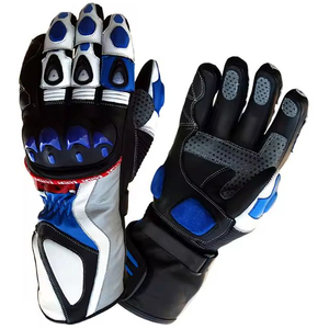 Gants de moto haute performance en cuir véritable 100 %, design haut de gamme, respirants et à séchage rapide - Product Image 4