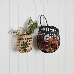 Sustainable rattan <b>wall</b> hanging <b>basket</b> for kitchen living room multifunctional <b>storage</b> <b>baskets</b> - Product Image 4