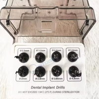 ASLING INTERNATIONAL AI-DK-020 Ensemble manuel de forets coniques pour implants dentaires en acier inoxydable, revêtement noir, plaqué or, haute qualité CE