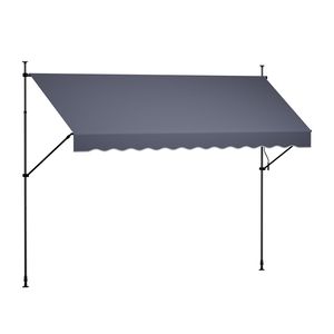 Auvent rétractable pour patio extérieur de 138 pouces, hauteur réglable, abri pour porte/fenêtre, manuel - Product Image 1