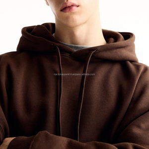 Nardon Apparel 380 500 Gsm Cotton Blank Cropped Hoodie <b>Pullover</b> <b>Men</b> Custom Dtf Printing OversizeHeavyweight <b>Men</b> Hoodies - Product Image 4