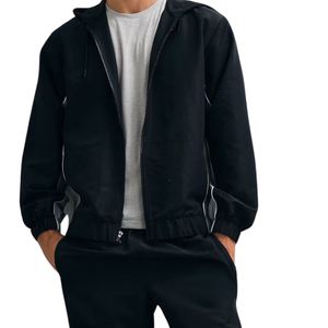 Men Full <b>Zip</b> <b>Hooded</b> Tracksuit Set Straight Leg Trousers Relaxed Fit Casual Sports Two Piece Lounge Outfit with Side Pockets - Product Image 6