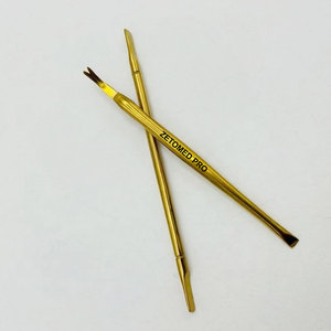 Pousse-cuticules en acier durable de haute qualité, plaqué or, double extrémité, pour le nettoyage des ongles - Product Image 5