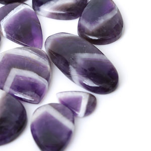 Cabujón Chevron de Amatista de Alta Calidad con Cambio de Color Natural Púrpura, Gema Suelta para Joyería de Plata - Product Image 4