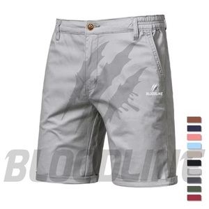 Bermuda homme BLOODLINE marron taille mi-haute avec fermeture boutonnée, décontracté, couleur unie, tissu Oxford respirant, poches - Product Image 5