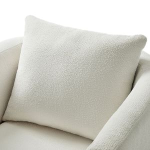 Sillón giratorio Sutton Ivory con tela de alto rendimiento para sala de estar - Product Image 4