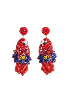 Hermosos Pendientes de Joyería Bordados a Mano con Cuentas de Colores Clásicos y Ligeros para Niñas, India MULTI CRAFT - Product Image 1