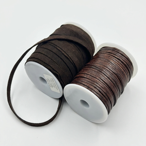 Tiras de Cordón de Cuero Genuino Natural con Acabado Encerado Ecológico para Bolsos, Prendas, Zapatos, Joyería, Collares y Pulseras Trenzados - Product Image 1