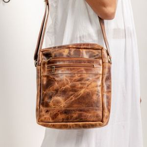Bolso Bandolera de Cuero Genuino de Alta Calidad para Mujer, con Cierre, Resistente al Agua, Portátil, de Diseño - Product Image 6