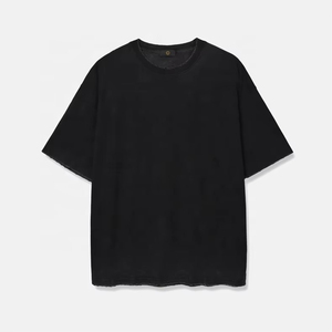 T-shirt pour homme en coton délavé de qualité supérieure, coupe décontractée, style streetwear urbain, col rond, décontracté au quotidien, tendance - Product Image 2