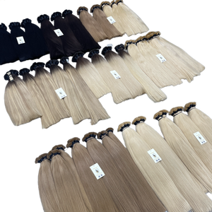 Vente en gros chaude droite kératine I pointe double dessiné ombre blond brun clair extensions de cheveux humains russes de l'usine - Product Image 1