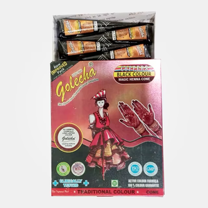 Cône de henné noir cuivré prêt à l'emploi, pâte de henné lisse pour mariages, fêtes et motifs sur les mains - Product Image 2