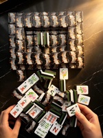 Ensemble de Mahjong en Acrylique aux Motifs Marbre et Forêt avec 160 Tuiles Décoratives pour Tables de Mahjong à Domicile et Vente au Détail