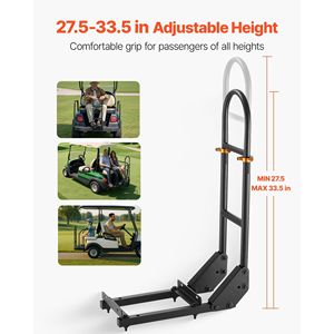 Maniglia per Carrello da Golf 17.7 X 9.3 X 35.6 Pollici, Compatibile con la Maggior Parte dei Carrelli, Facile Installazione, Nessuna Modifica Necessaria, Metallo 27.5 Pollici - Product Image 3
