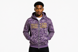 Sweat à capuche zippé camouflage personnalisé pour homme, imprimé camouflage intégral, en molleton épais, fermeture éclair intégrale, pour homme 2026 - Product Image 2