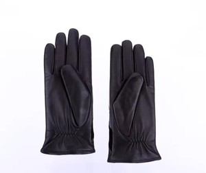 Gants d'hiver en cuir de mouton noir pour femmes, fabriqués au Pakistan, avec doublure en laine, style décontracté quotidien en PU, tendance - Product Image 2