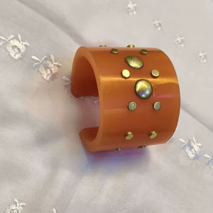 Pulsera de Cuentas de Resina de Moda de Verano, Exagerada, Impermeable, Ecológica, Hecha a Mano, Ajustable, Colores Personalizados, con Cuerda - Product Image 2