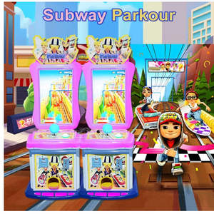 Borne d'arcade moderne 4-en-1 à monnayeur pour jeux de récompense sur le thème du parkour et du métro, pour usage commercial et divertissement familial - Product Image 5