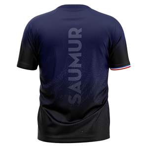 Camisetas Deportivas Sublimadas con Logotipo Personalizado, MOQ Bajo, Manga Corta, Cuello Redondo, para Maratón, 100% Fibra de Poliéster, Unisex, para Verano - Product Image 4