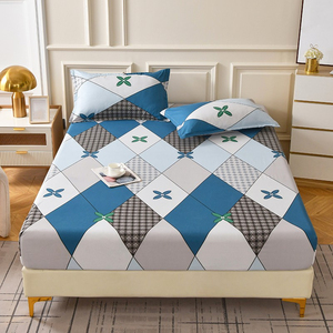 Drap-housse en polyester/coton 300 fils/cm² 40s, poches profondes, taille King/Queen, doux, respirant, motif uni, OEM, toutes saisons, pour la maison - Product Image 2