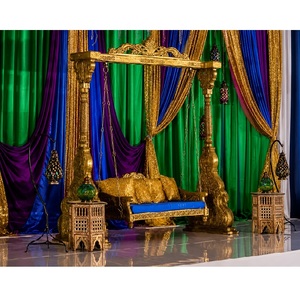 Indian <b>Wedding</b> Mehndi Stage Swing Set Muslim <b>Wedding</b> Swing Set for Henna Function Sangeet Night Stage Swing for Couples - Product Image 2